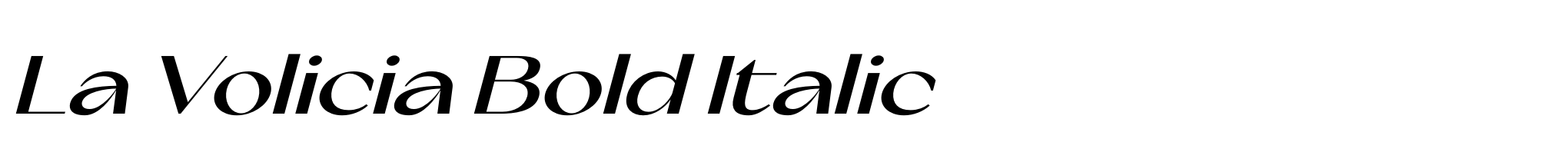 La Volicia Bold Italic image
